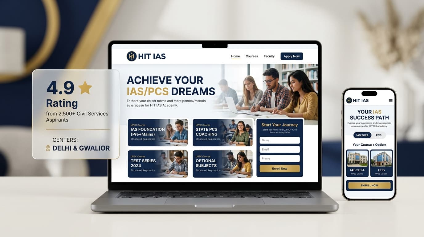 HIT IAS Academy — UPSC & State PCS Portal - Showcase by NIVORA Tech