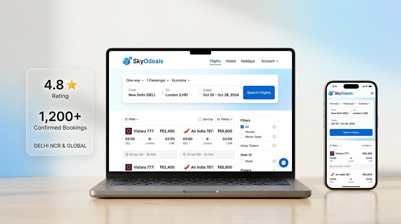 SkyOdeals — Flight Booking & Travel Portal - Showcase by NIVORA Tech